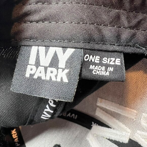 Ivy Park Baseball Snapback Hat Cap Spell Out Dad Beyoncé Black Embroidered Retro - Picture 8 of 9